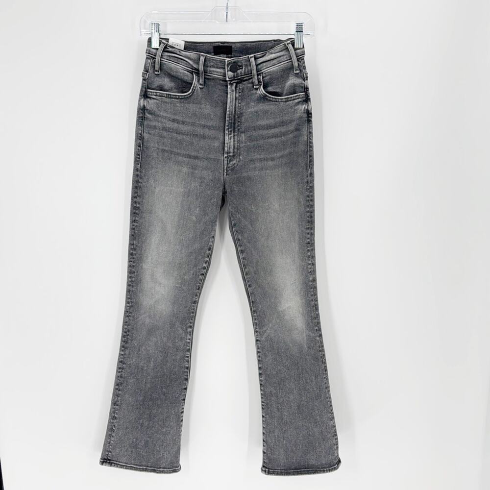 Mother The Hustler High Waist Ankle Bootcut Jeans Northern Lights Gray size 26